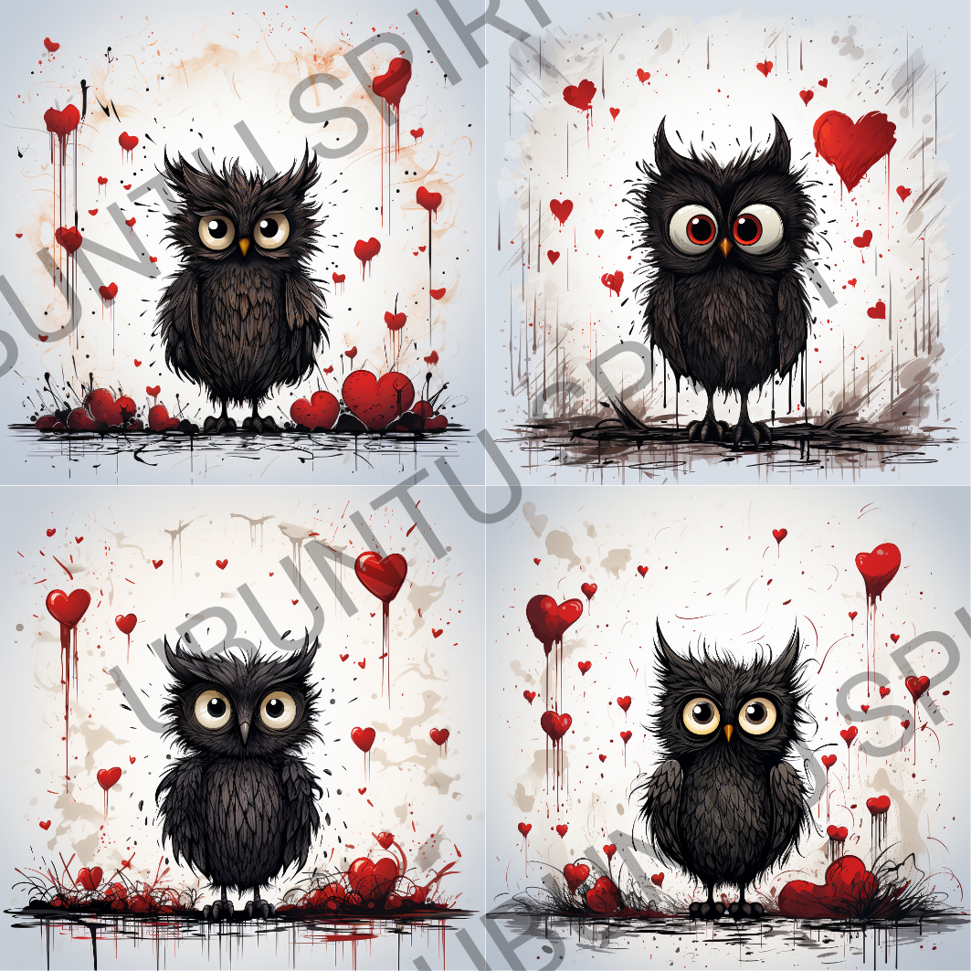 Cute Little Love Owl Coasters