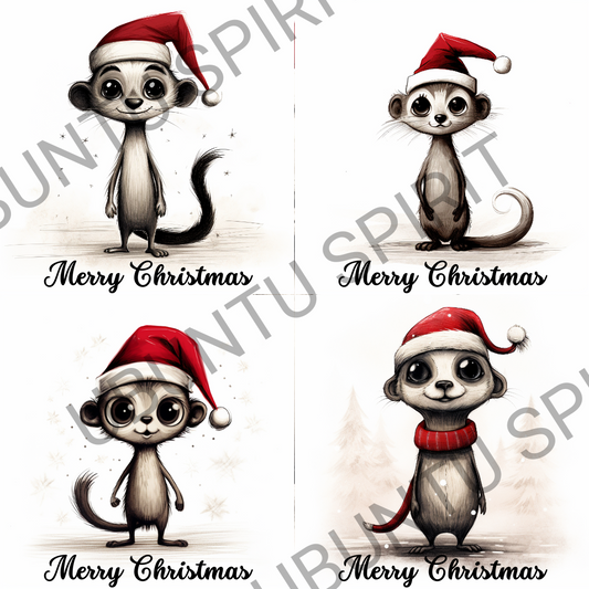 Cute, little Christmas Meerkat Coasters