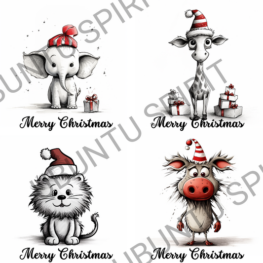 Cute Little Christmas Animal Coasters