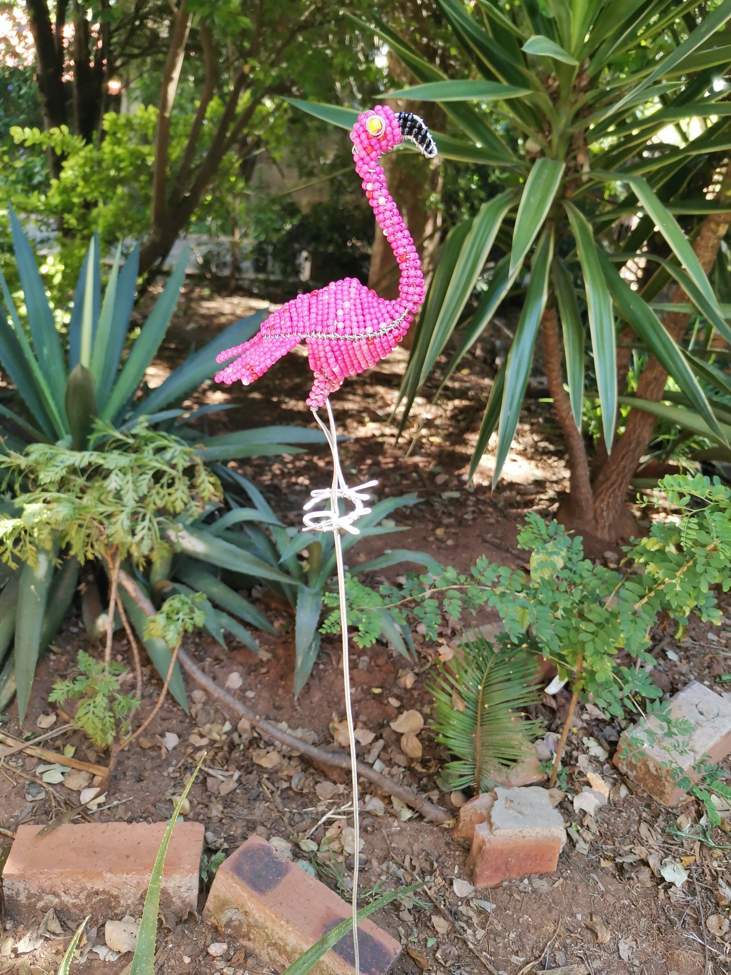 Beaded Garden Flamingo - Rouge Pink