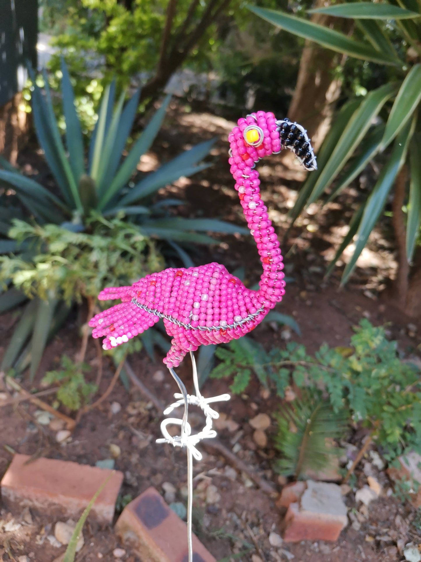 Beaded Garden Flamingo - Rouge Pink