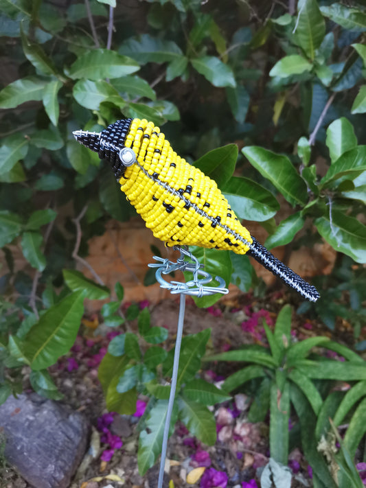 Beaded Garden Yellow Weaver