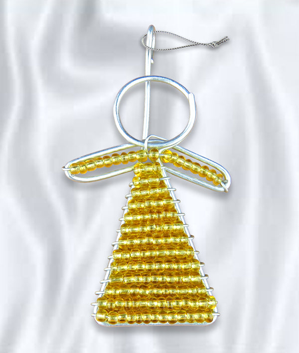 African Beaded Christmas Angel Tree Decorations