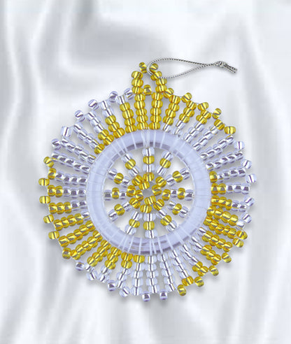African Beaded Christmas Snowflake Tree Decorations