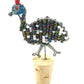 African Beaded Guinea Fowl Wine Stopper