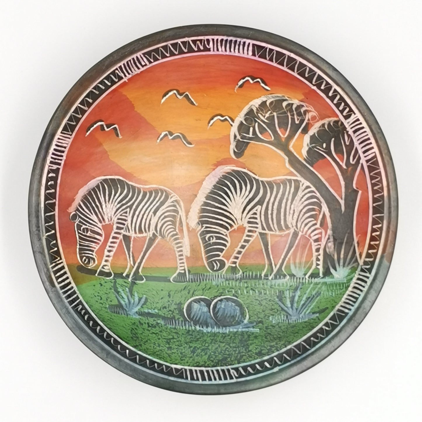 Zebra Soapstone Bowl - Medium
